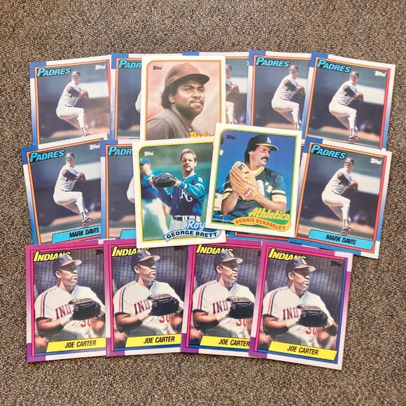 Lot of 17 Vintage Topps Baseball Card Pocket Folders Indians Padres A's Royals - Picture 1 of 9